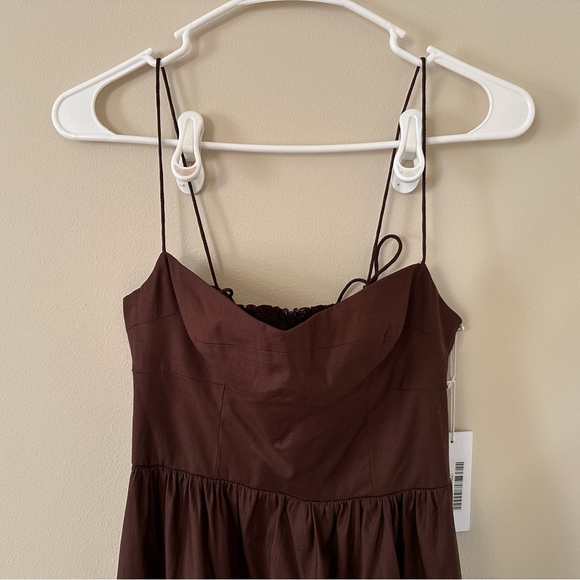 NWT New With Tags Reformation 1950s Style Vinny Midi Dress in Cafe Size 0 or XS - Picture 7 of 8